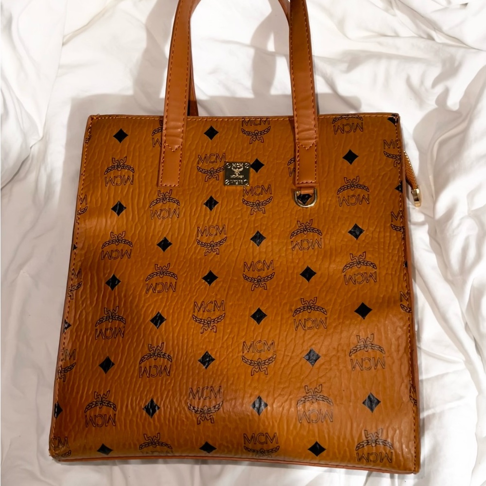 MCM KLASSIK VISETOS Light Brown Leather Bag